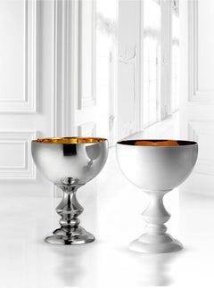 Keramikkrug „Mida“ Handgefertigt in Platin und 24-karätigem Gold innen, von Gabriella B