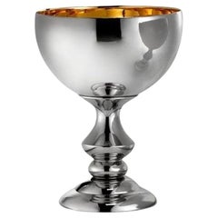 Tasse en céramique Mika, fabriquée à la main en platine et or 24 carats à l'intérieur, par Gabriella B