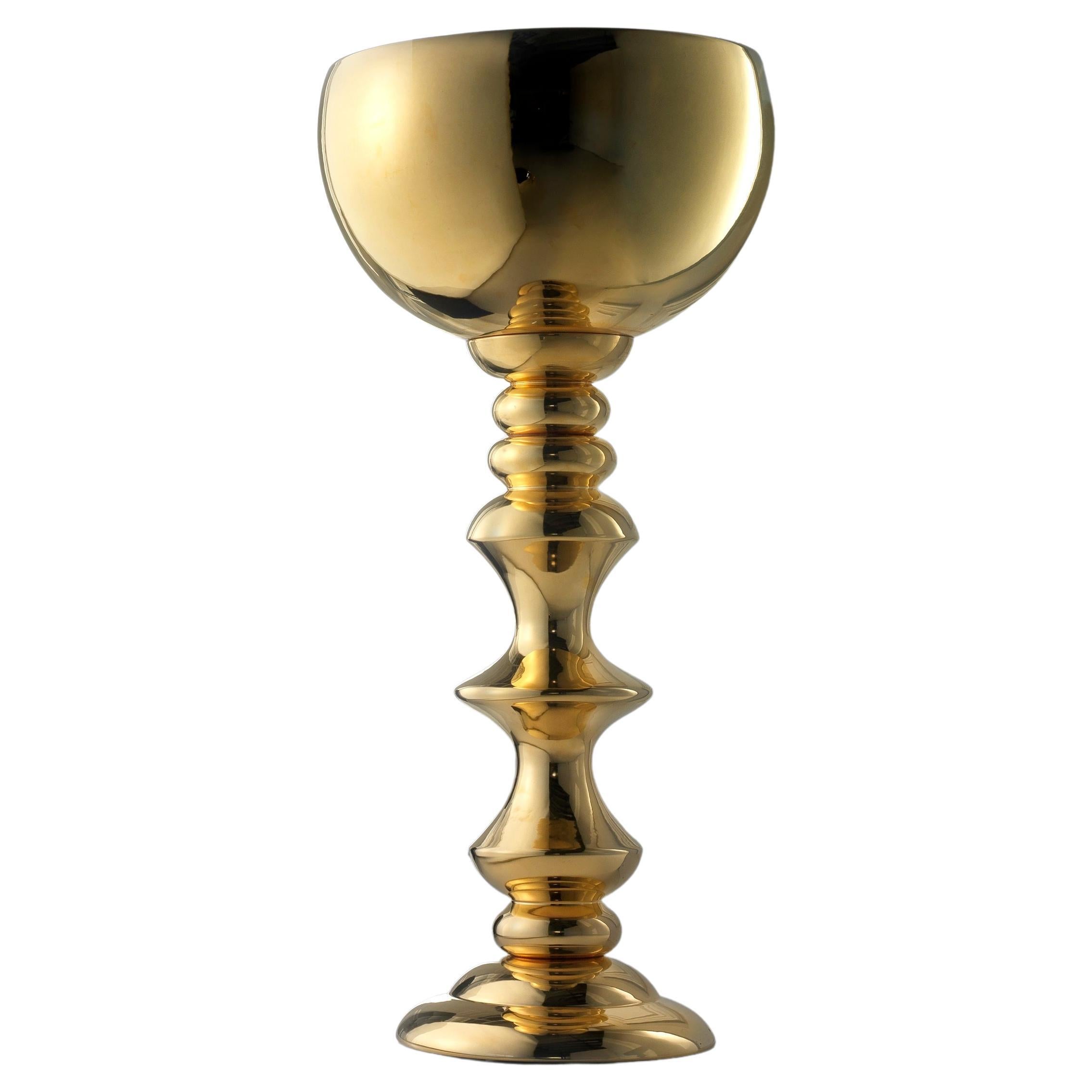 Ceramic Cup "Mida3" Handcrafted in 24kt Gold, by Gabriella B. Made in Italy For Sale