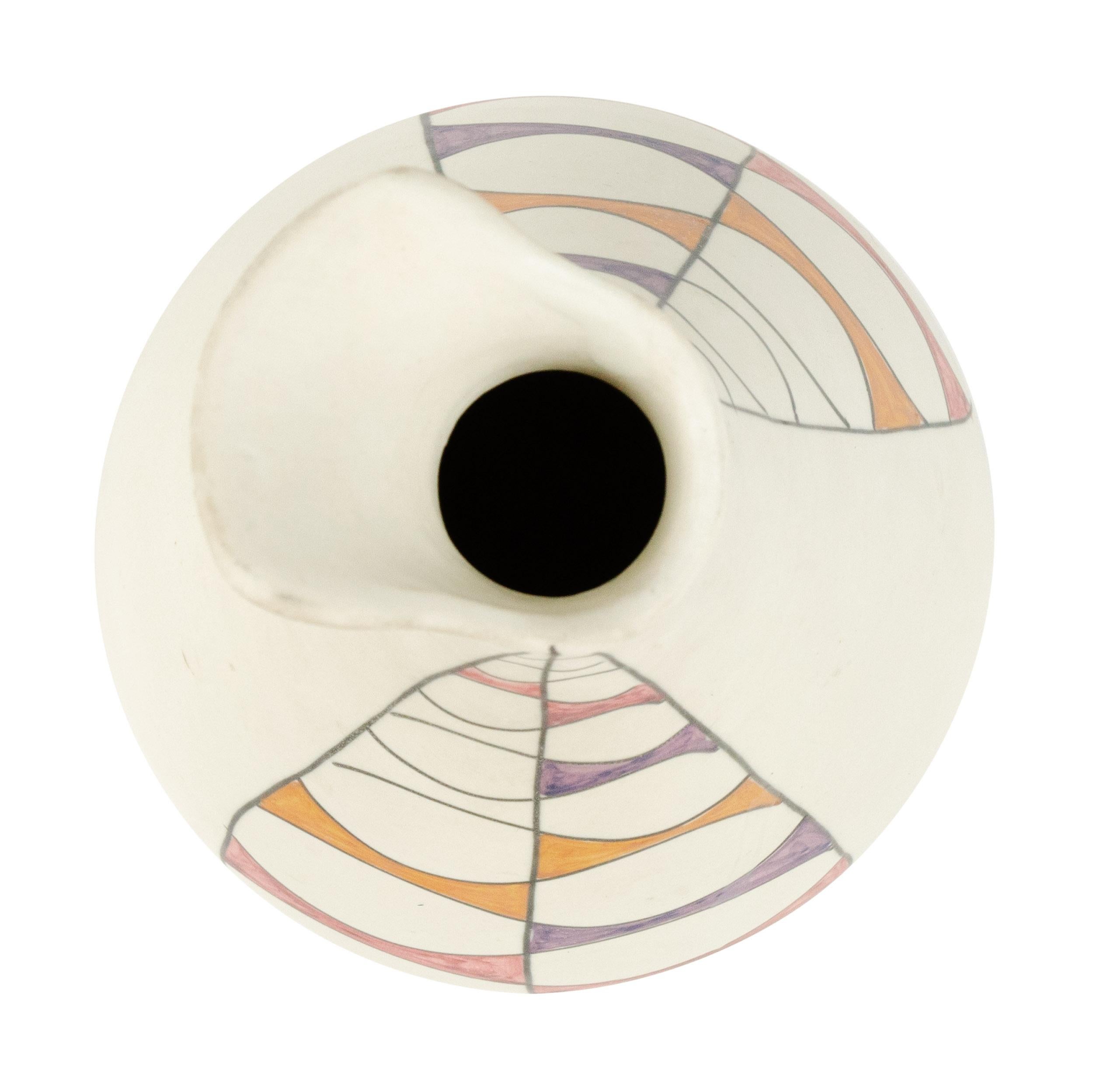 Mid-20th Century 1960s Italian Ceramic Curvilinear Vase by Raymor