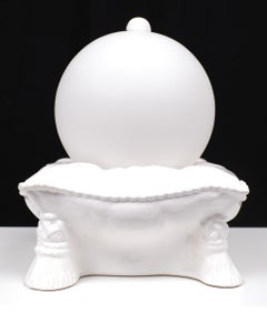 Ceramic Cushions Globe Table Lamp 1970s Italy