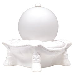 Coussins en céramique  Lampe de table à globe  Années 1970 Italie