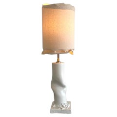 Post Modern, Sculptural Small Ceramic Table Lamp. Made in Italy