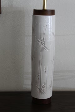 Ceramic Cylindrical Abstract Lamp