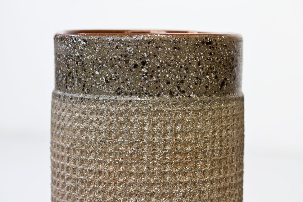 Mid-20th Century Ceramic Cylindrical Floor Vase by Thomas Hellström for Nittssjö, Sweden, 1960s