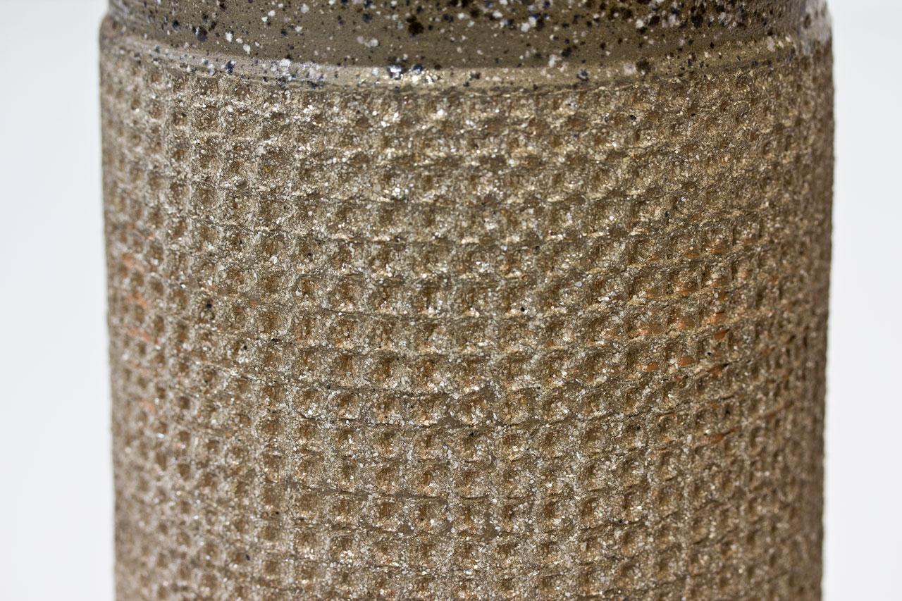 Stoneware Ceramic Cylindrical Floor Vase by Thomas Hellström for Nittssjö, Sweden, 1960s