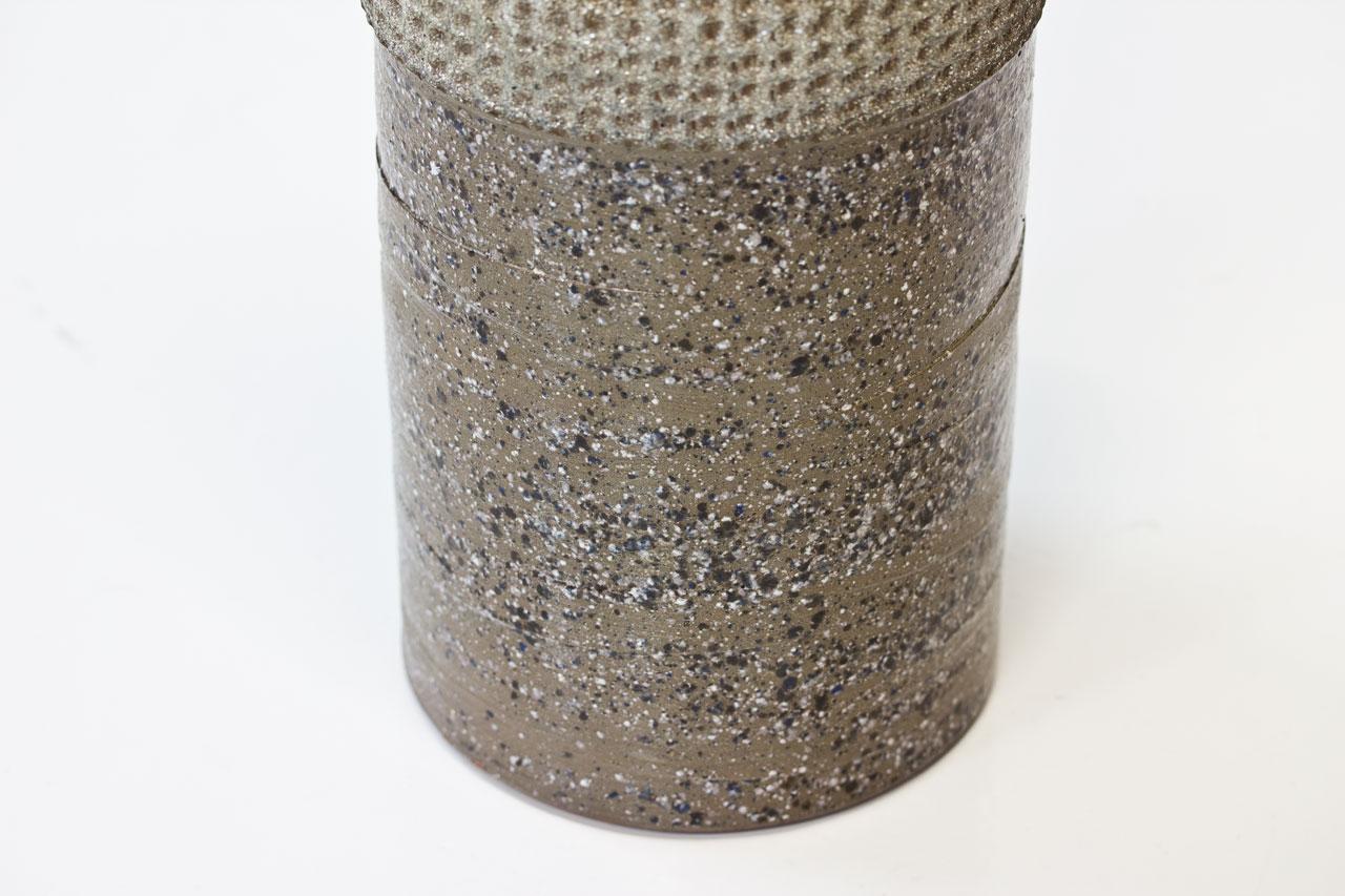 Ceramic Cylindrical Floor Vase by Thomas Hellström for Nittssjö, Sweden, 1960s 1