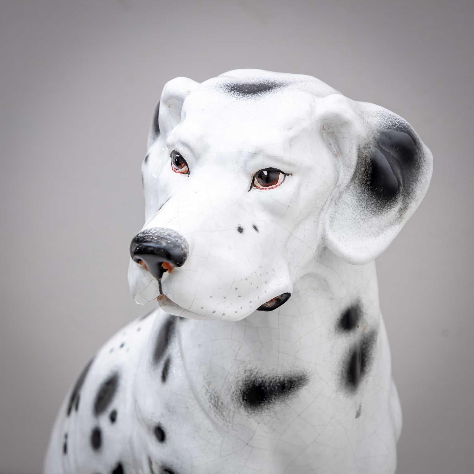Mid-Century Modern Ceramic Dalmatian, Italy, Mid-20th Century For Sale