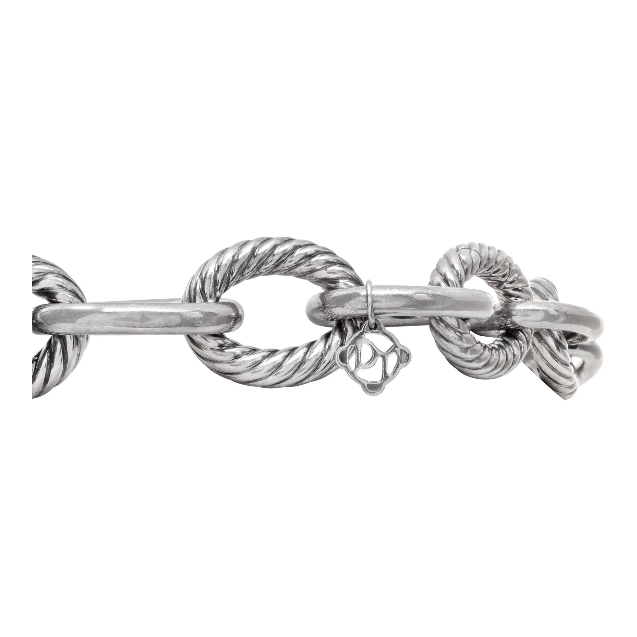 Women's or Men's Ceramic David Yurman Oval Link Necklace