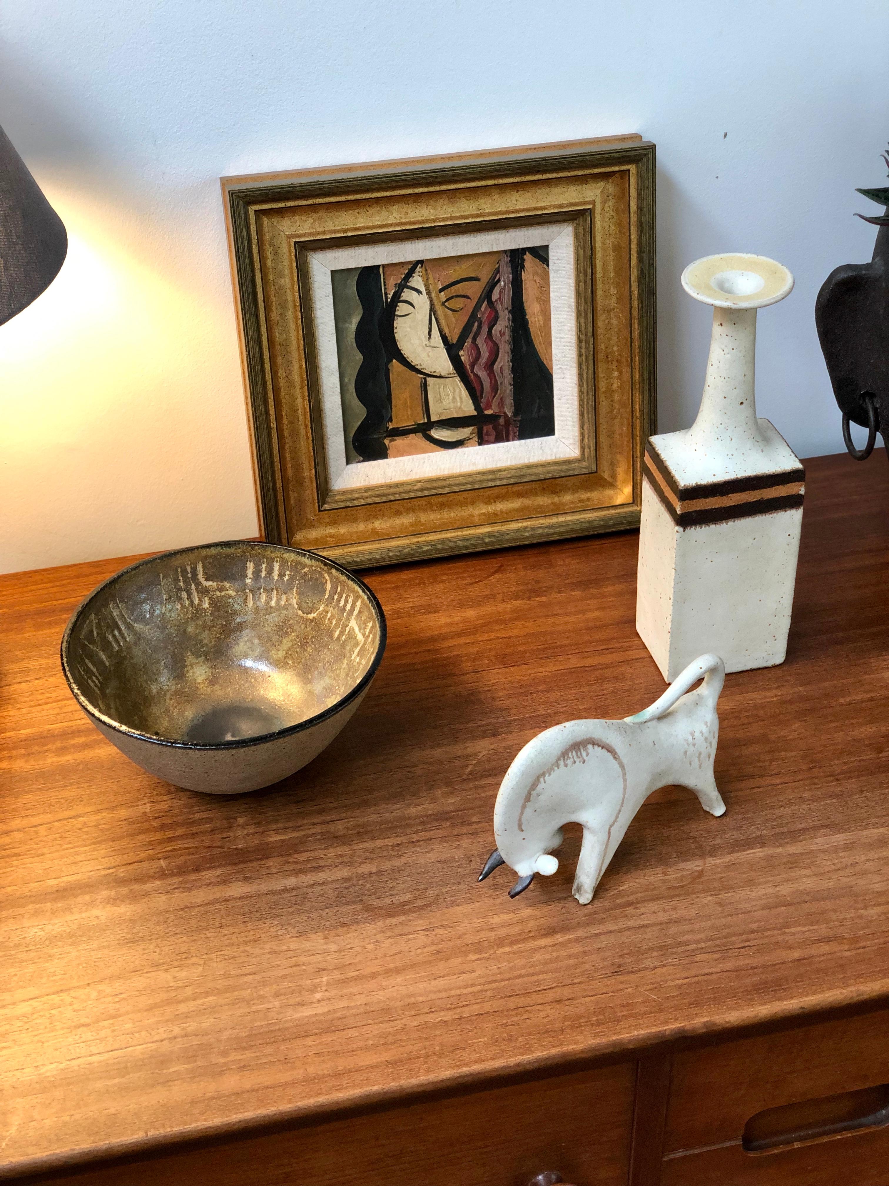 Ceramic Decorative Bull by Bruno Gambone, circa 1970s 14