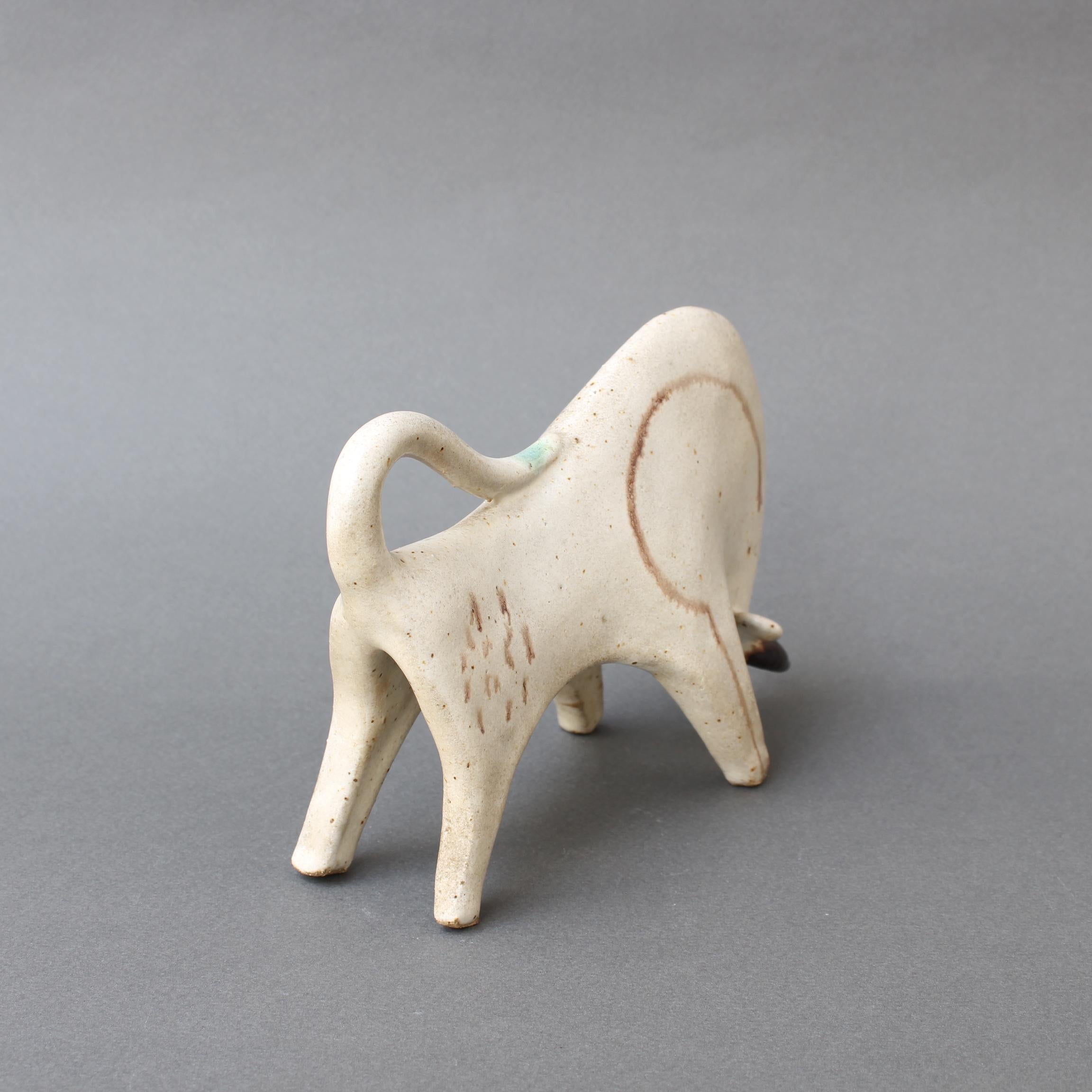 Ceramic Decorative Bull by Bruno Gambone, circa 1970s 1