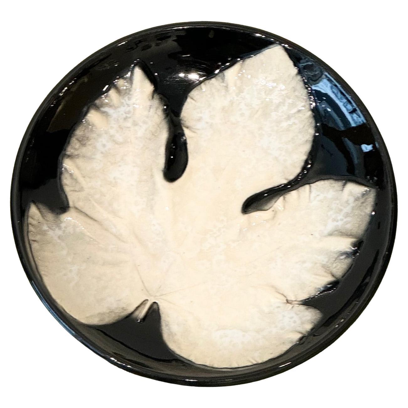 Ceramic Decorative Dish or Vide Poche "Leaf" by Pol Chambost 1950s