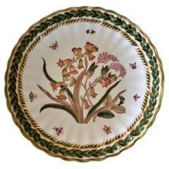 Ceramic Decorative Flower and Vegetation Chinese Plate Signed WL, 1896