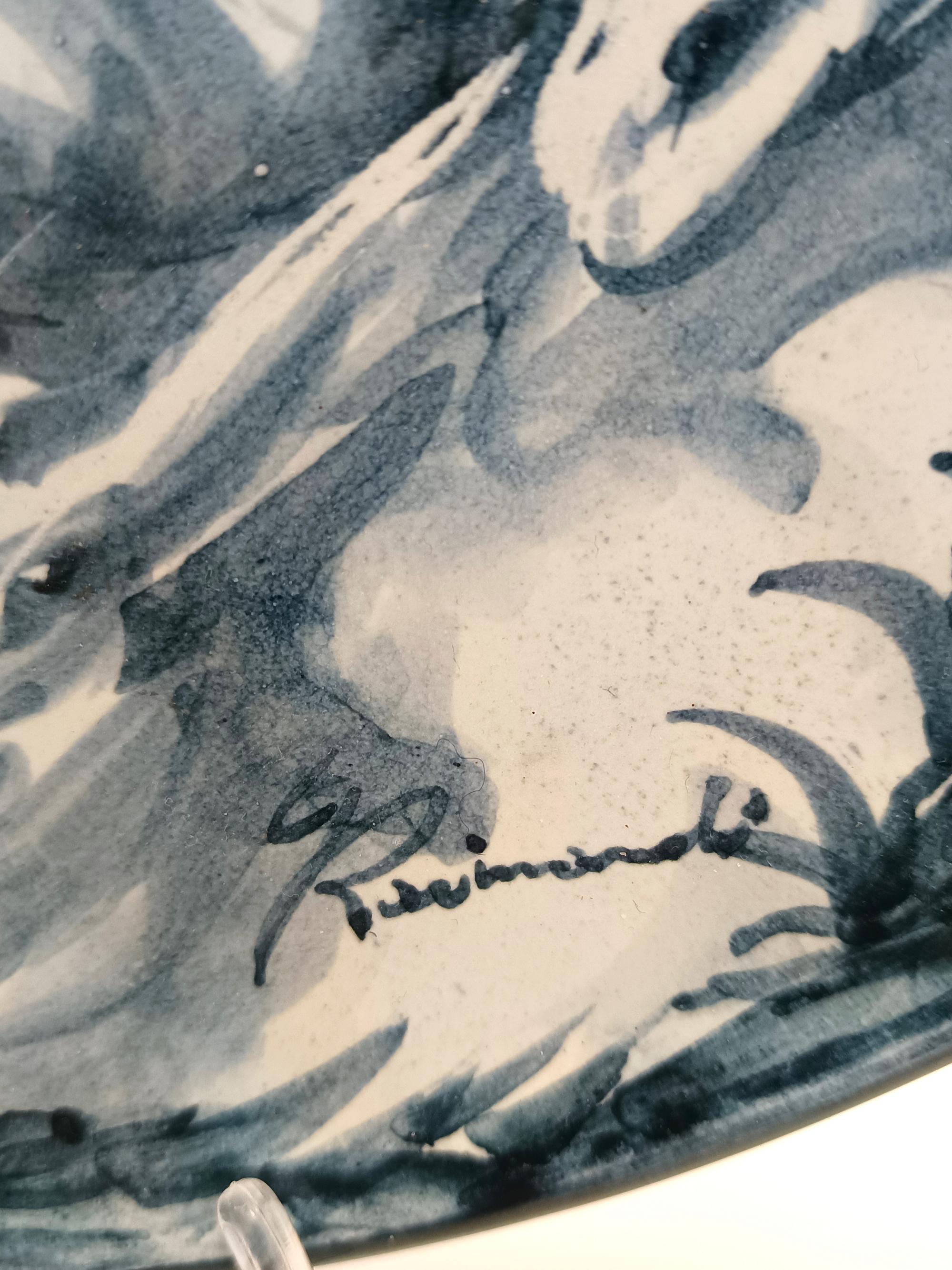 Assiette décorative de Giacomo Raimondi pour Albisola, Italie en vente 2