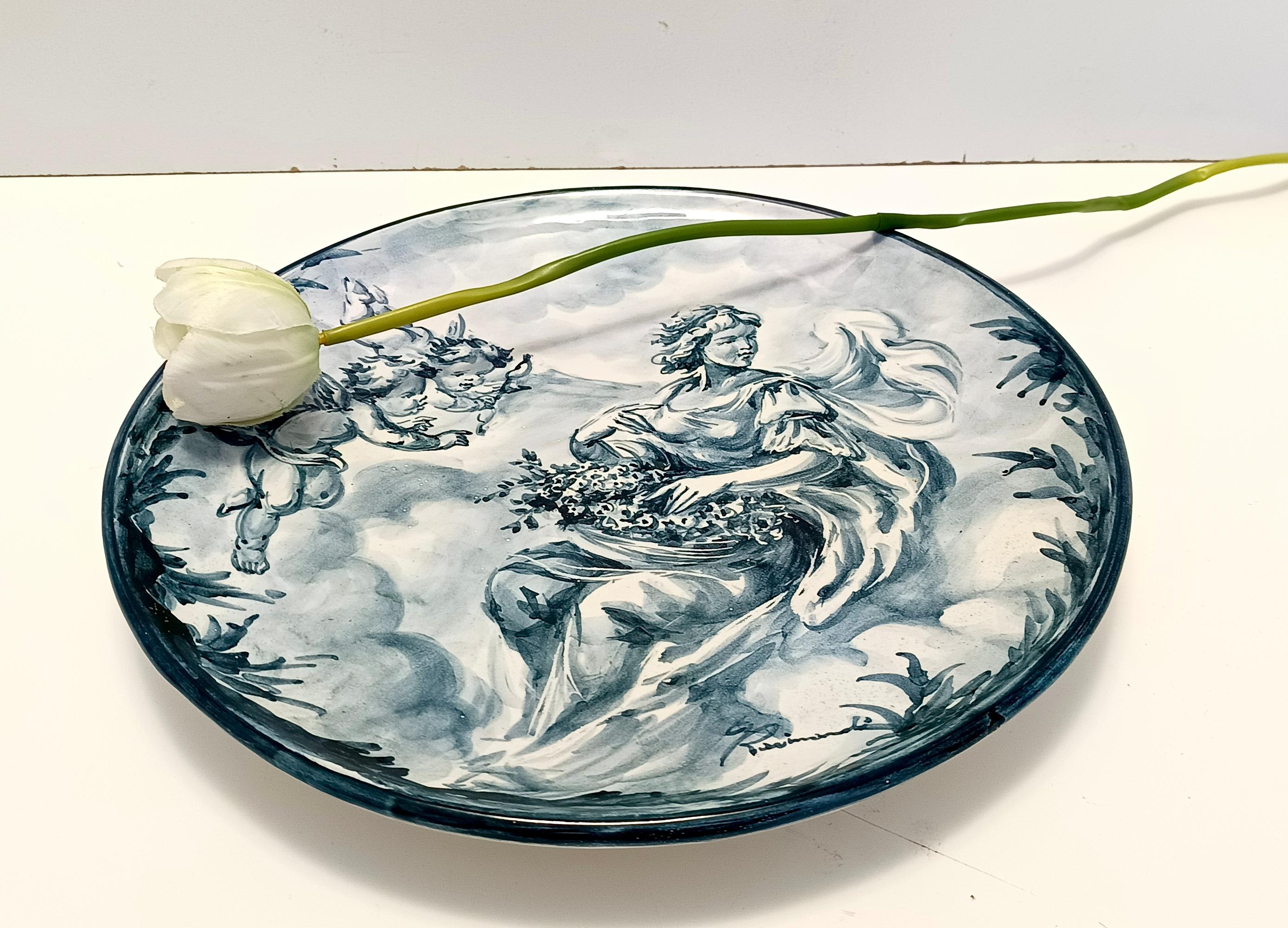 Mid-Century Modern Assiette décorative de Giacomo Raimondi pour Albisola, Italie en vente