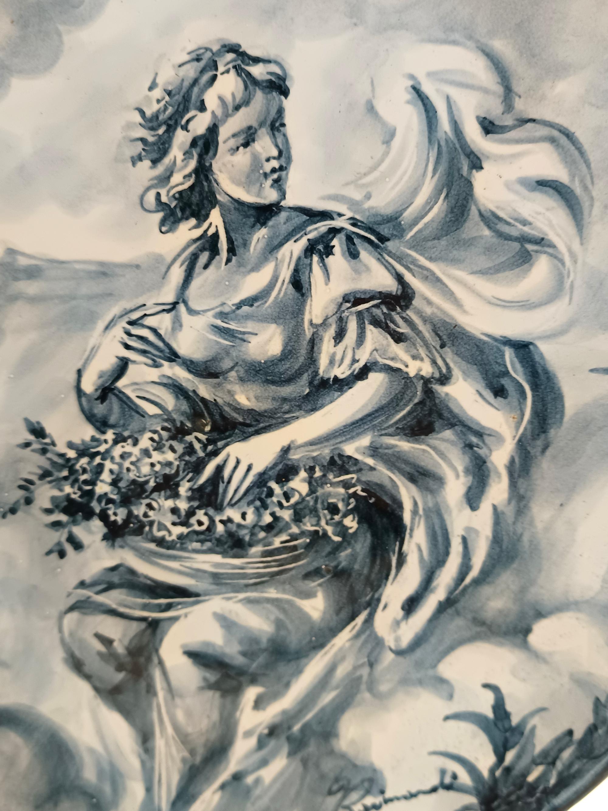 Milieu du XXe siècle Assiette décorative de Giacomo Raimondi pour Albisola, Italie en vente