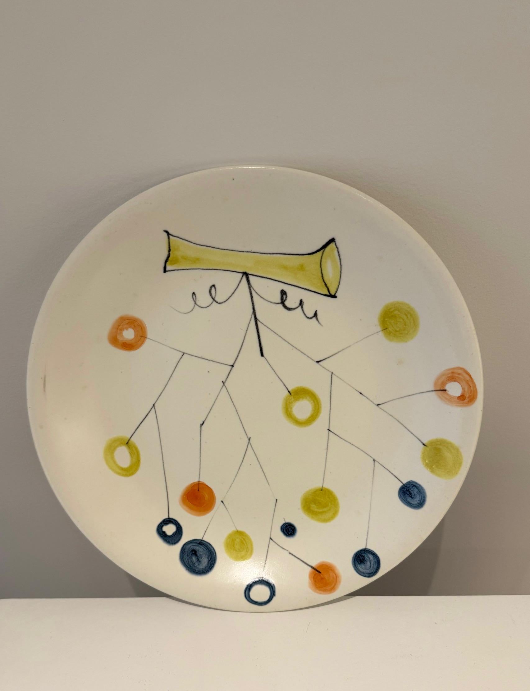 Plato decorativo de cerámica 
