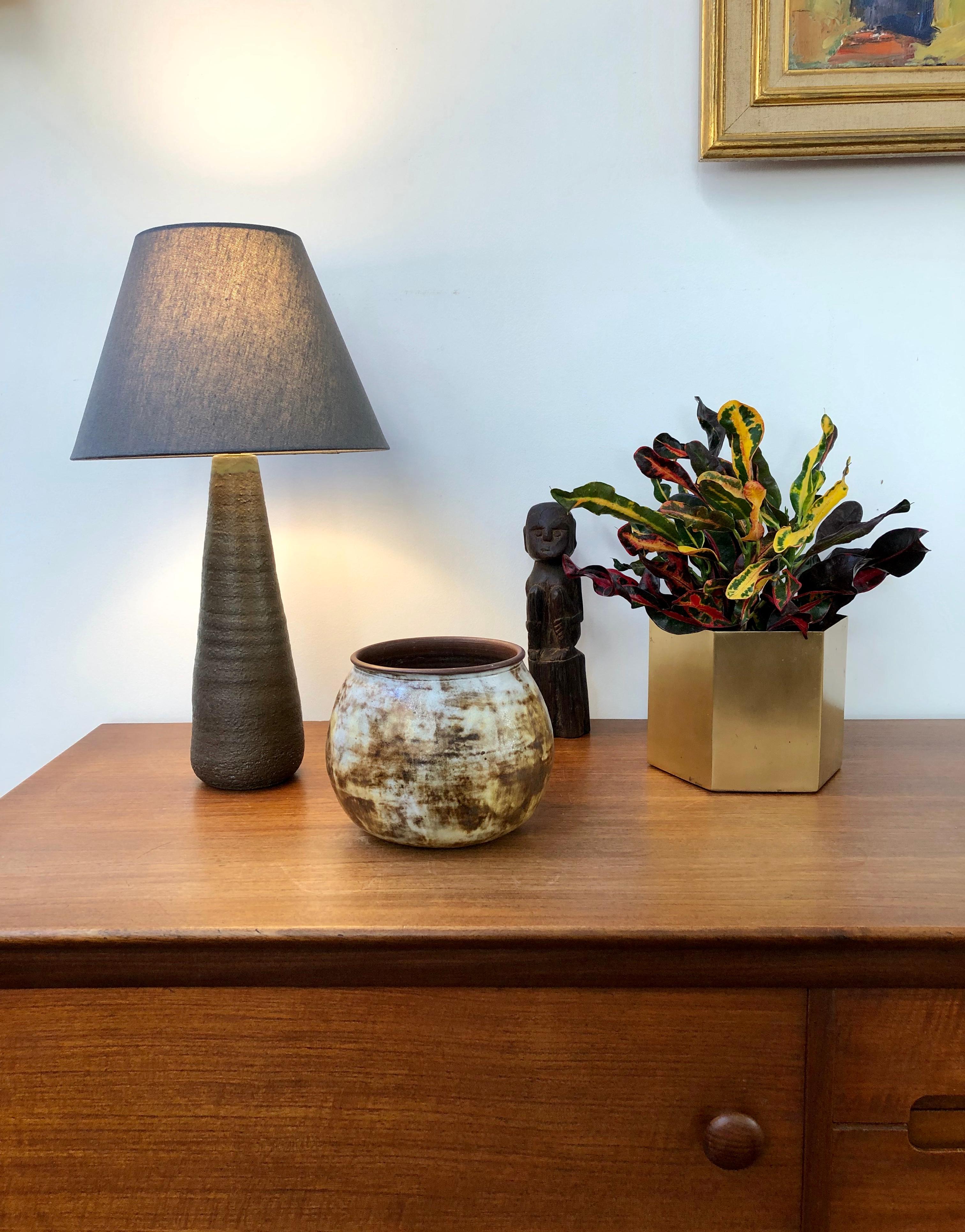 Mid-Century Modern Pot décoratif en céramique d'Alexandre Kostanda, Vallauris, vers 1960