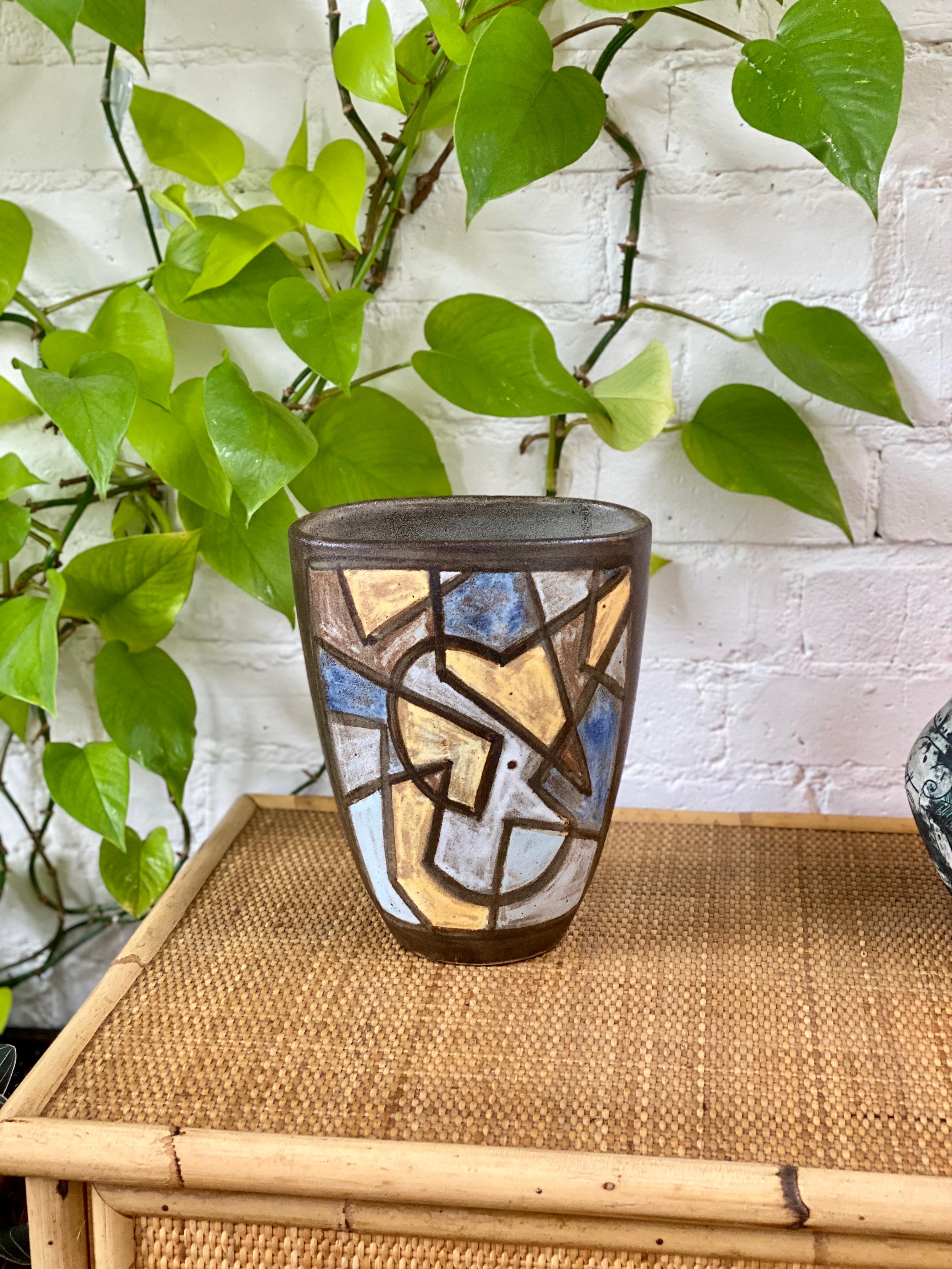 Ceramic Decorative Vase by Alexandre Kostanda, circa 1960s 8