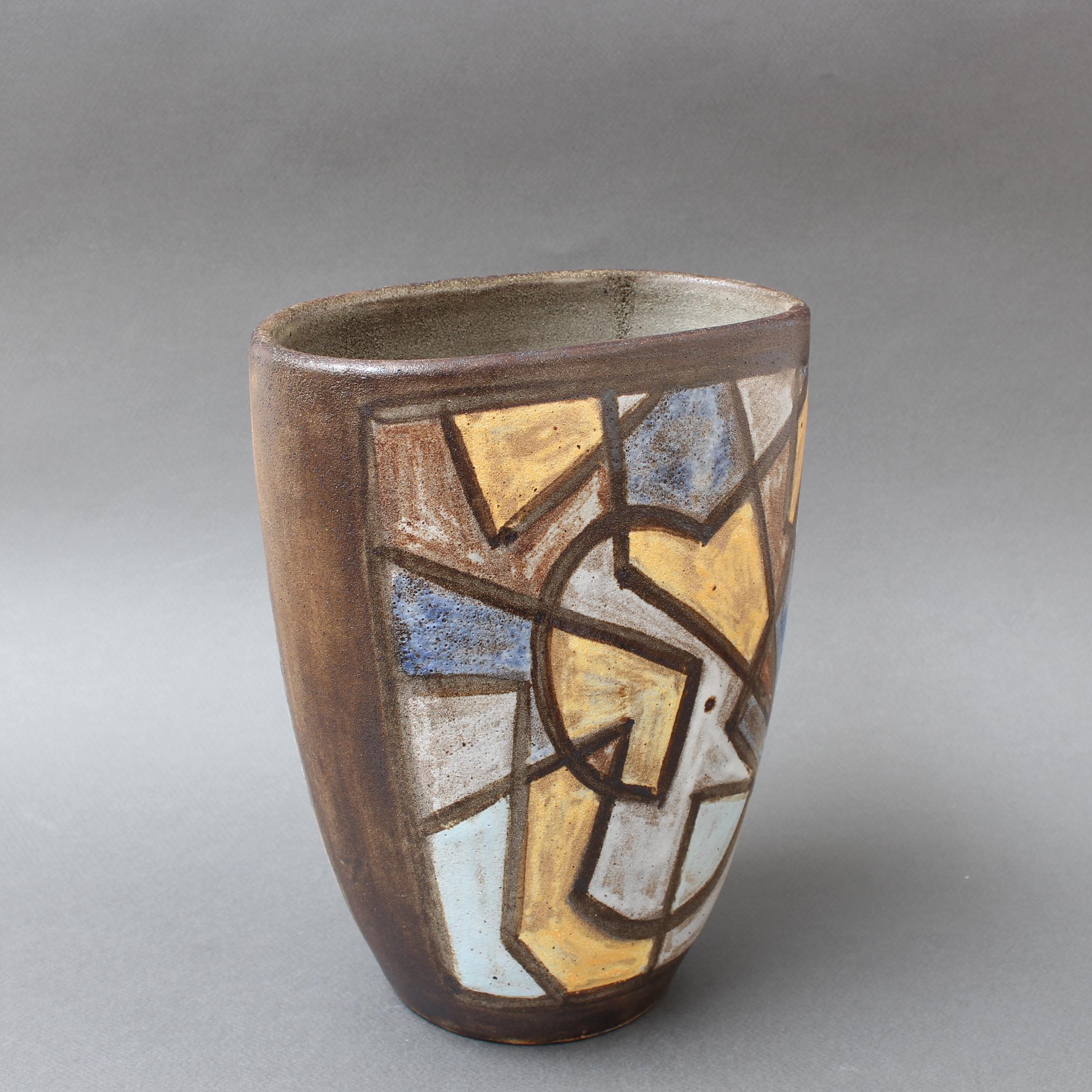 Mid-20th Century Ceramic Decorative Vase by Alexandre Kostanda, circa 1960s