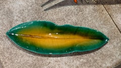 Ceramic Decorative Vide Poche "Leaf" Signed by Pol Chambost 1950s