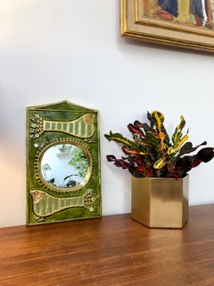 Ceramic Decorative Wall Mirror by Mithé Espelt, 'circa 1970s'