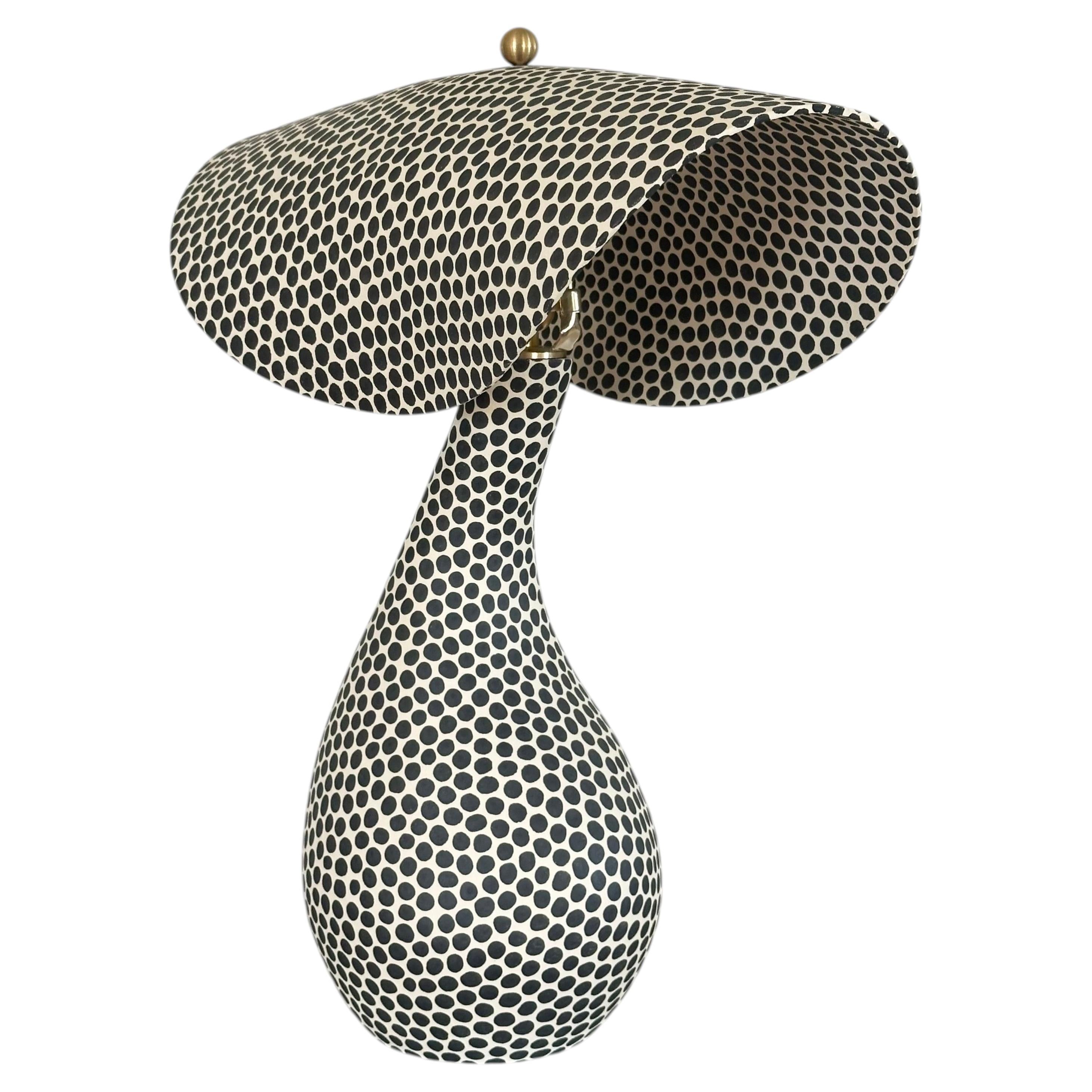 Ceramic desk lamp handcrafted by Norwegian artist Jossolini For Sale