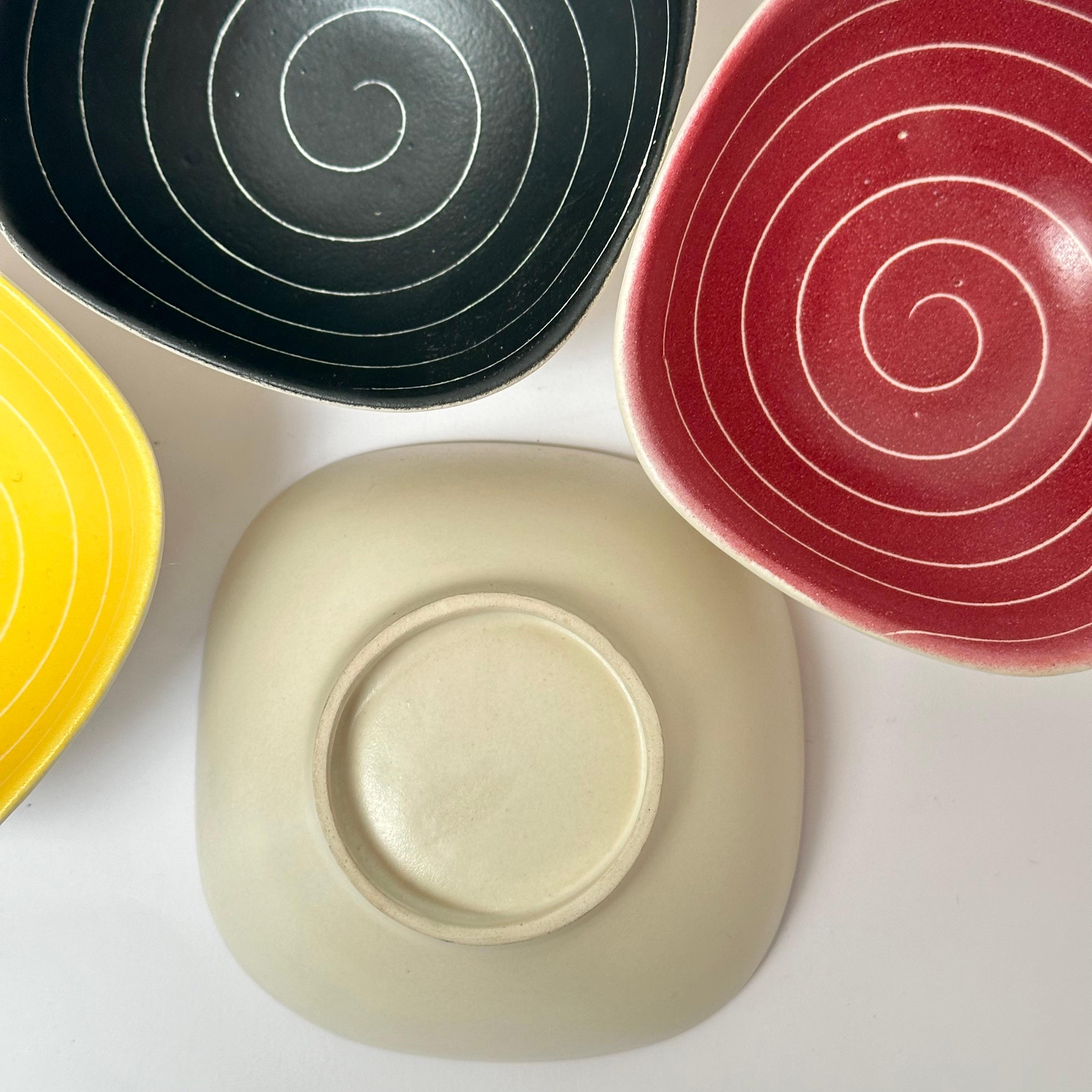 Ceramic Dessert Set, Saint-Clement, France c. 1950 For Sale 2