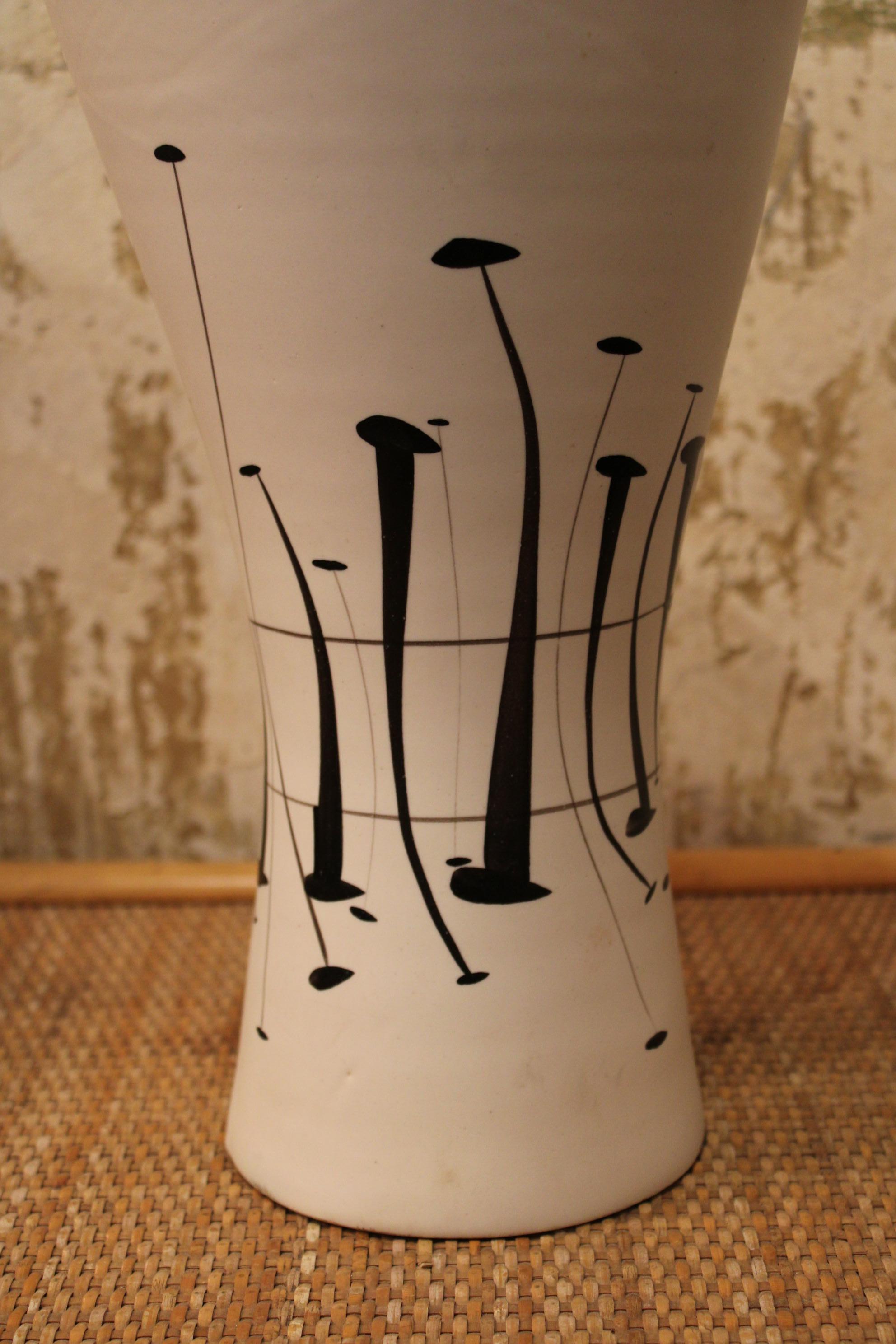 Ceramic Diabolo Vase by Roger Capron, France 20th Century In Good Condition In Paris, FR