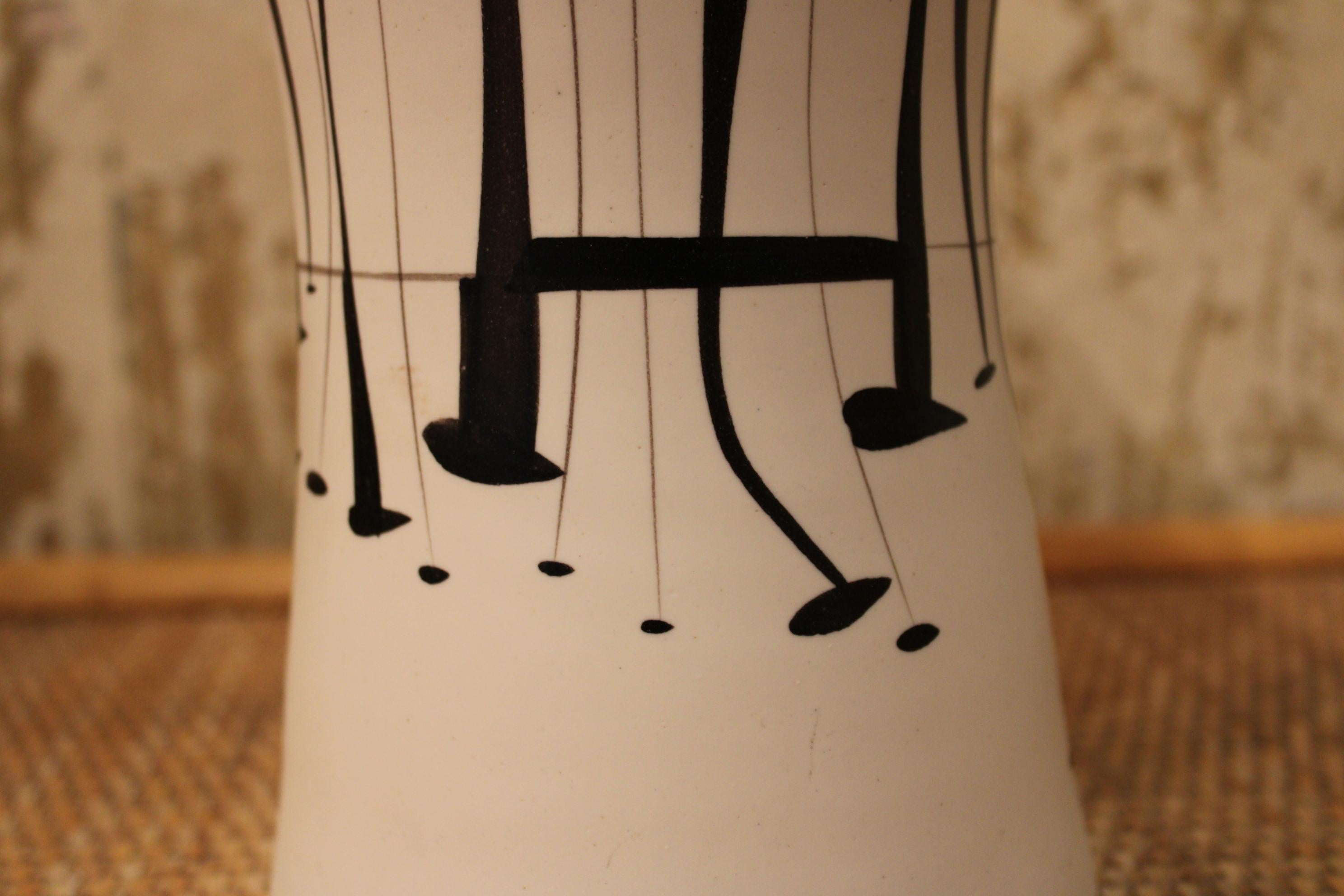 Ceramic Diabolo Vase by Roger Capron, France 20th Century 1