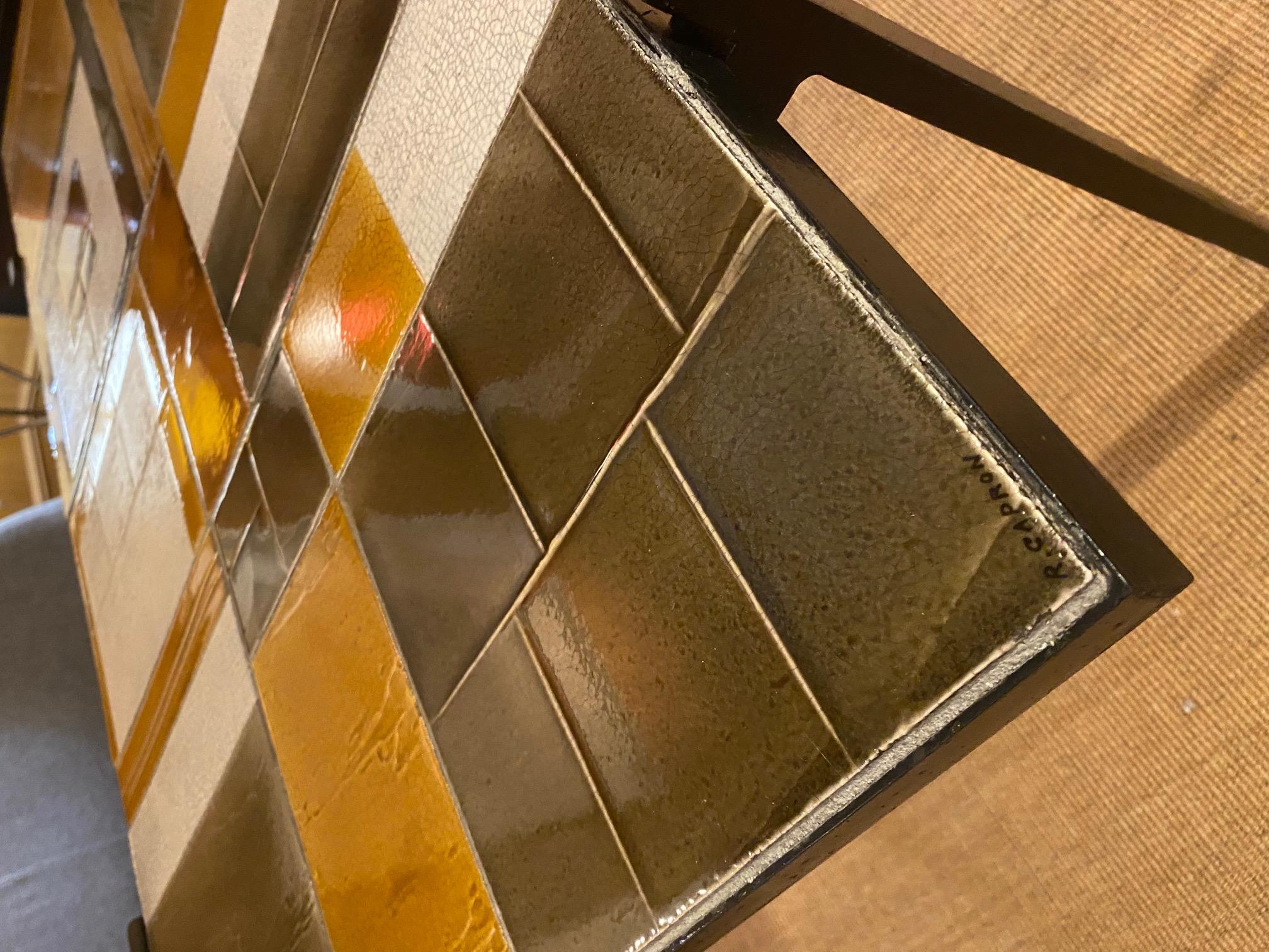 Français Table de salle à manger en céramique de Roger Capron, France, 1970 en vente