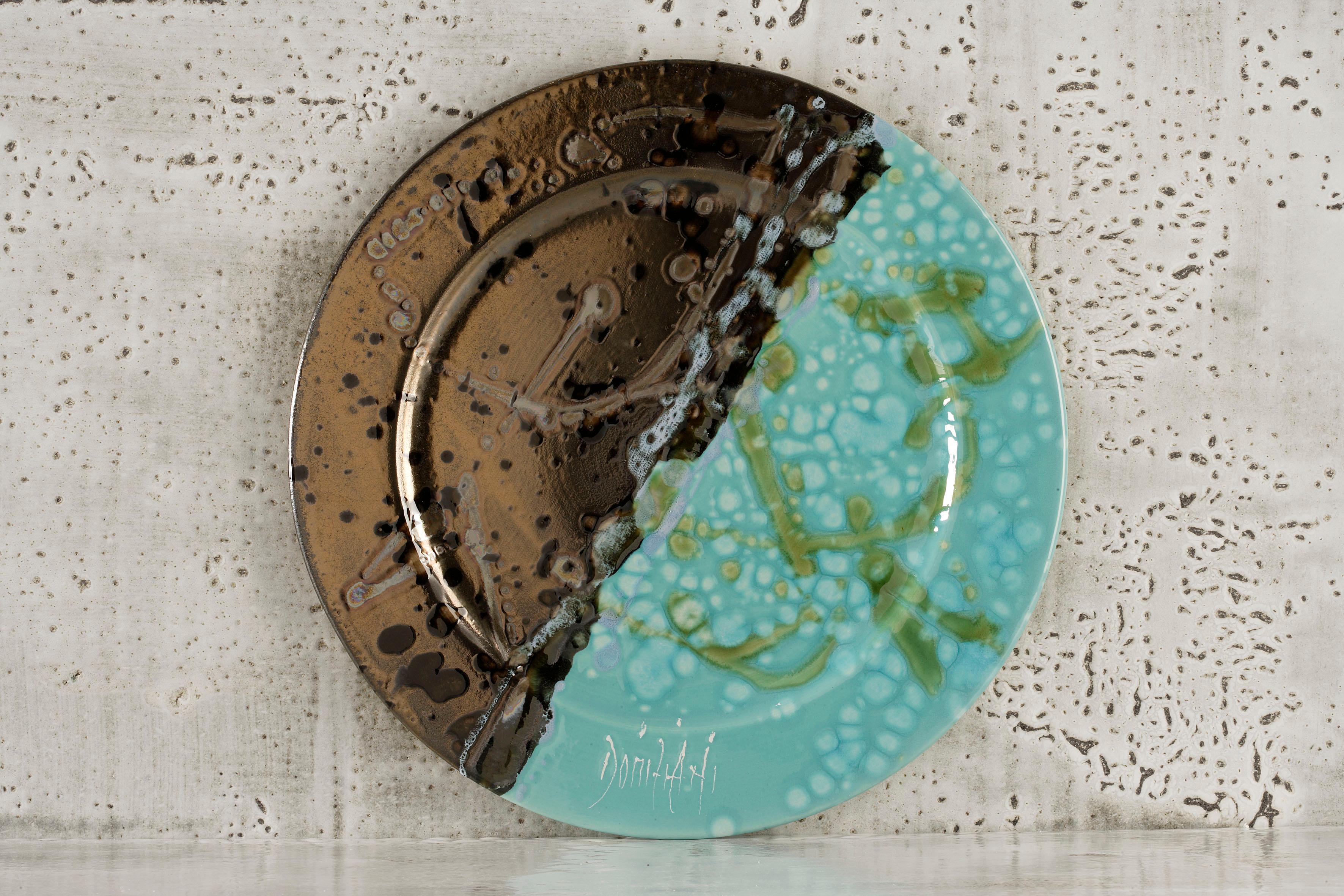 Ceramic Dinner Plate Size Ø 21 cm, Handmade in Italy 2021, Choose Your Pattern! For Sale 1