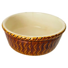 Ceramic Dish Brown Color circa 1970 Signed Villeroy & Boch