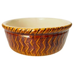 Ceramic Dish Brown Color circa 1970 Signed Villeroy & Boch
