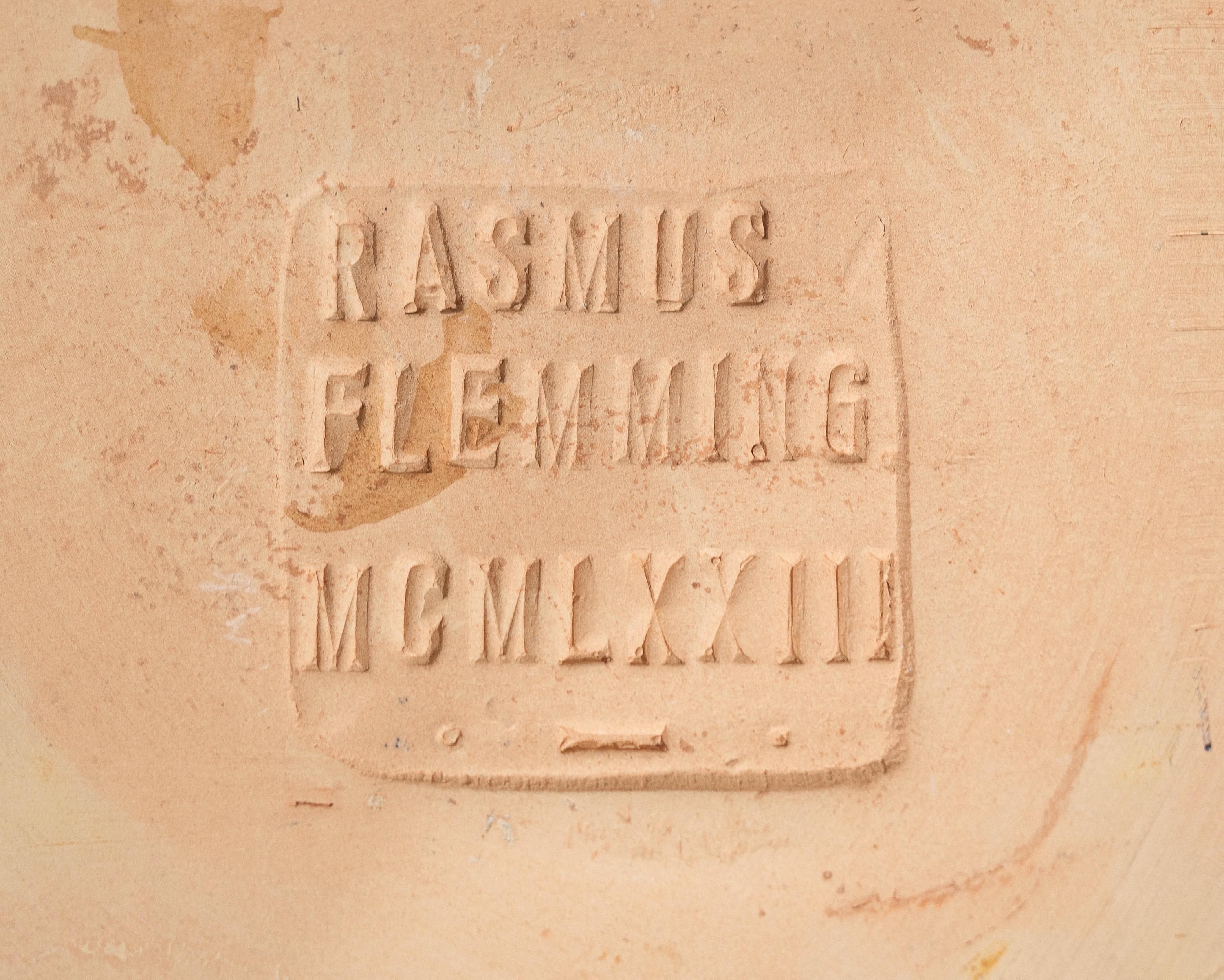 Keramikschale aus dem 20. Jahrhundert. Signiert Ramus Flemming. im Angebot 5