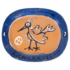 Ceramic dish from 20th C. Signed Ramus Flemming.