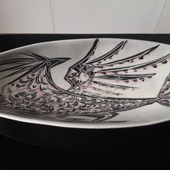 Ceramic Dish Hélène Ugo Workshop Vallauris, Year 1960, France