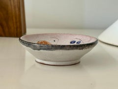 Objet d'Art Ceramic Dish with Abstract Painting