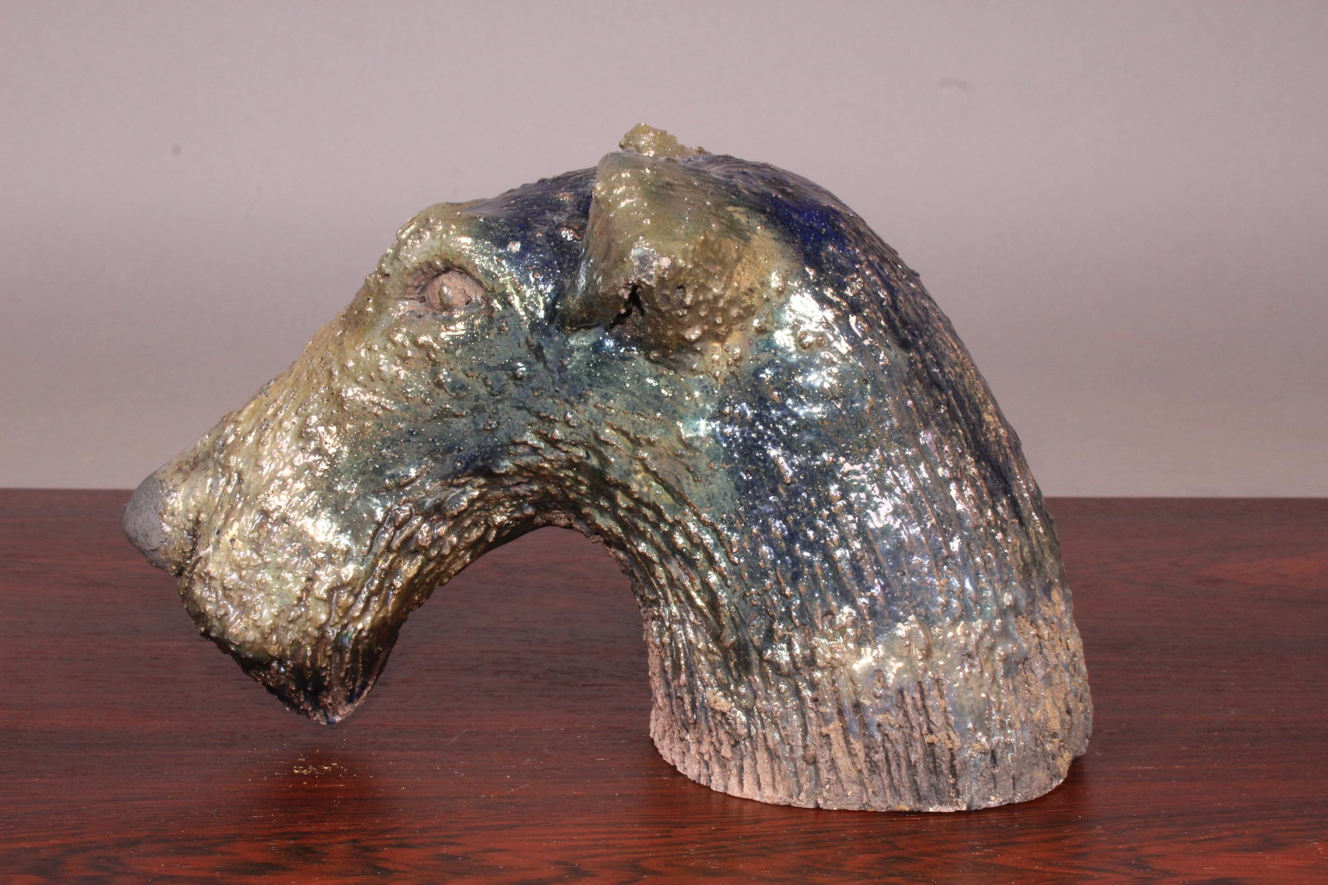 Ceramic Dog Head 1