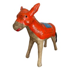 Ceramic Donkey Piggy Bank from Mexico, 1980s