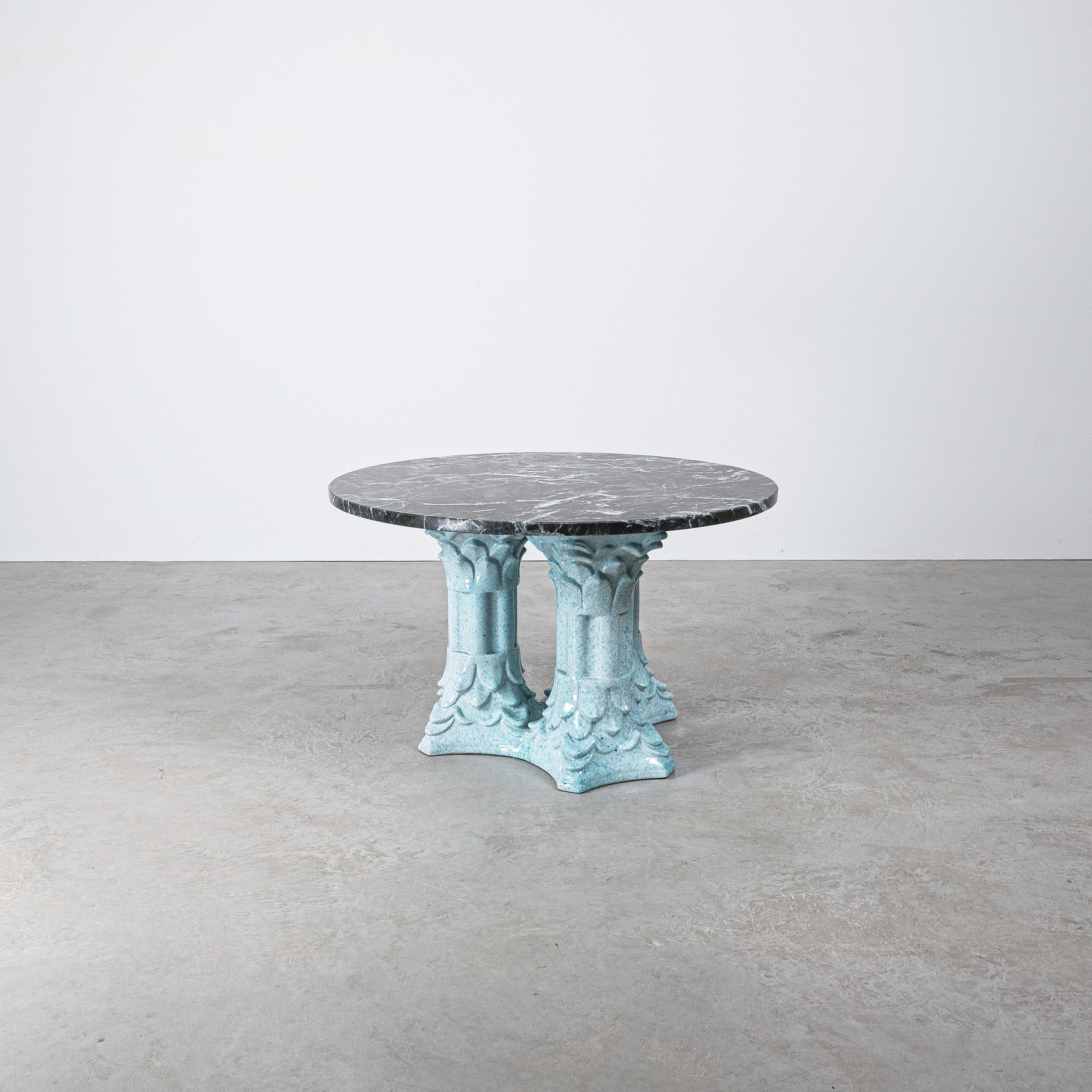 Ceramic Doric Pilar Table Bespoke Design, Italy, 1950 For Sale 5