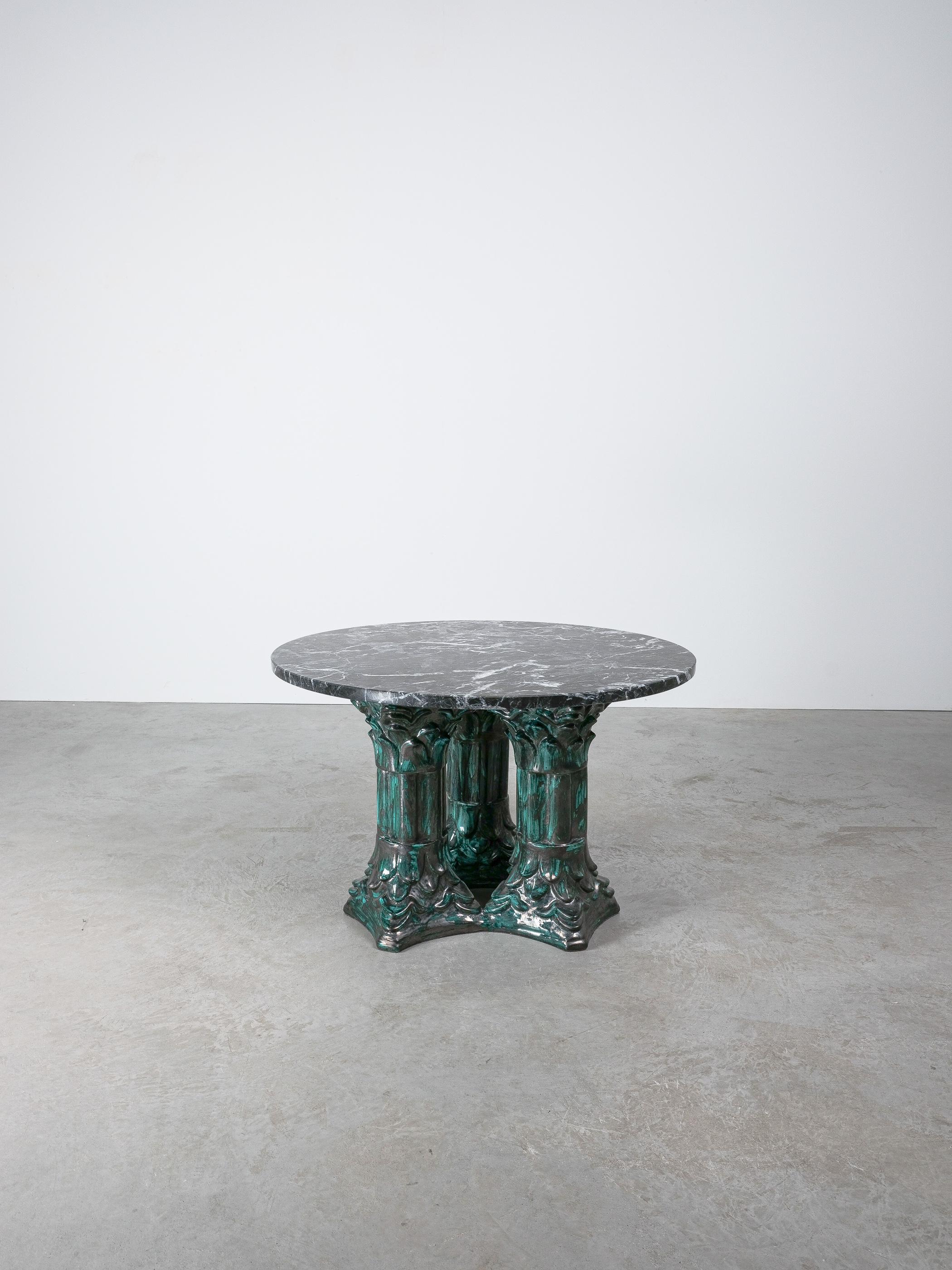 French Ceramic Doric Pilar Table Bespoke Design, Italy, 1950 For Sale