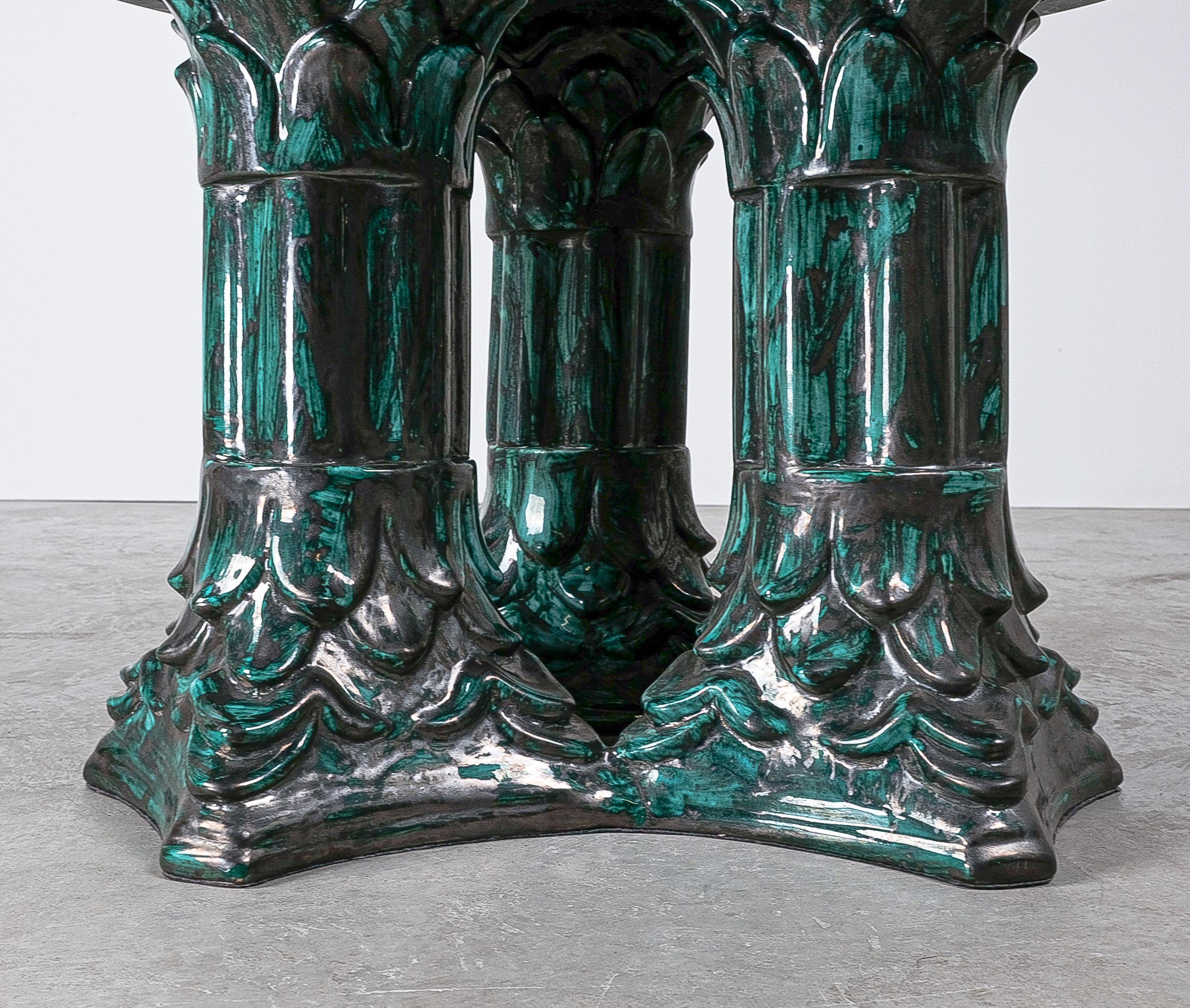 Keramik-Tisch „Doric Pilar“, maßgeschneidert, Italien, 1950 im Zustand „Gut“ im Angebot in Vienna, AT