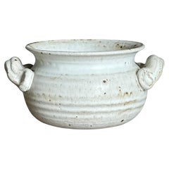 Vintage Ceramic Double Handled Bowl by Pottestuen Frederikshavn, Denmark