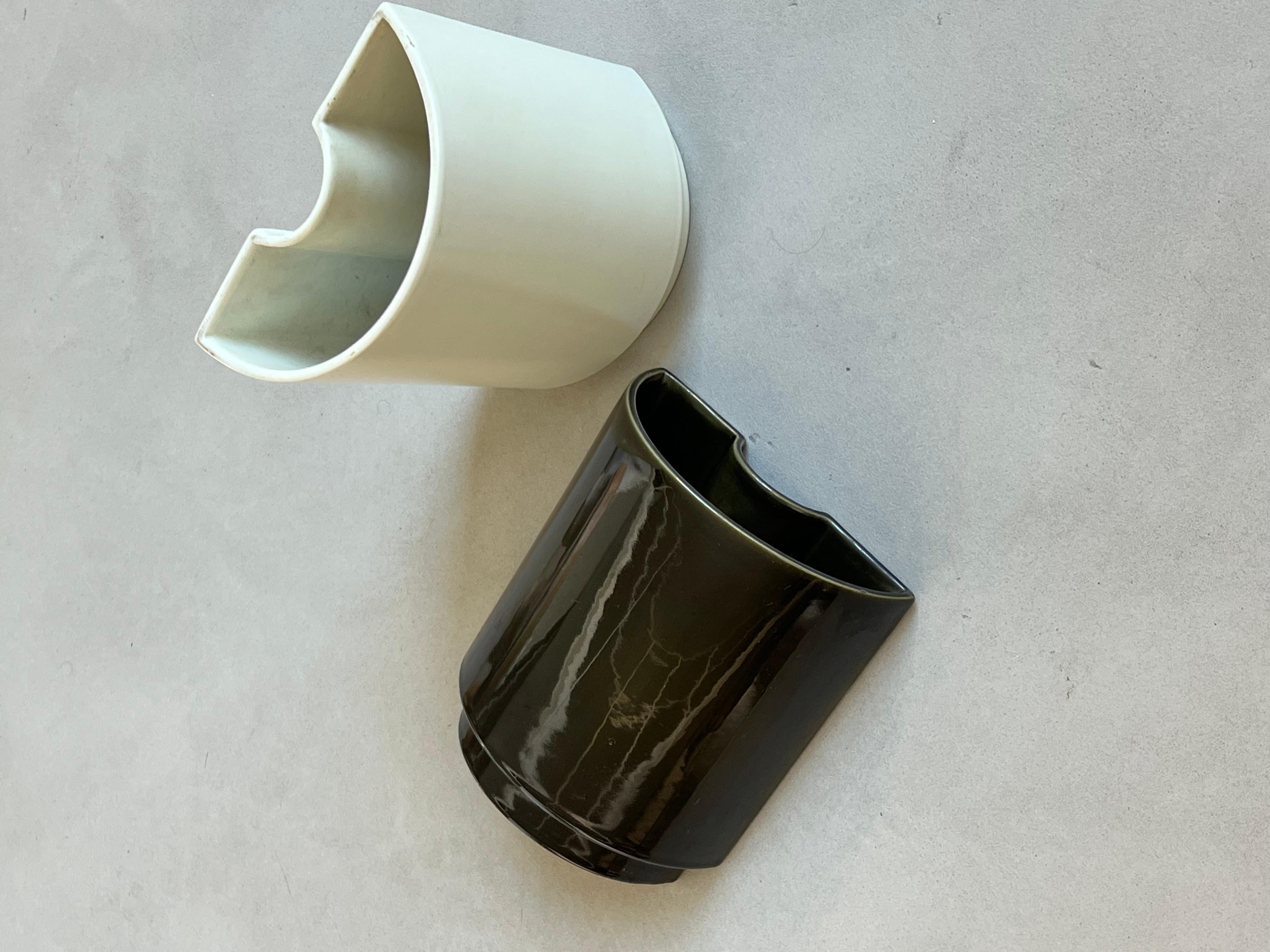 Keramik-Doppelvase, Cansano Ceramiche hergestellt in Italien 1970er Jahre, Torino im Angebot 14