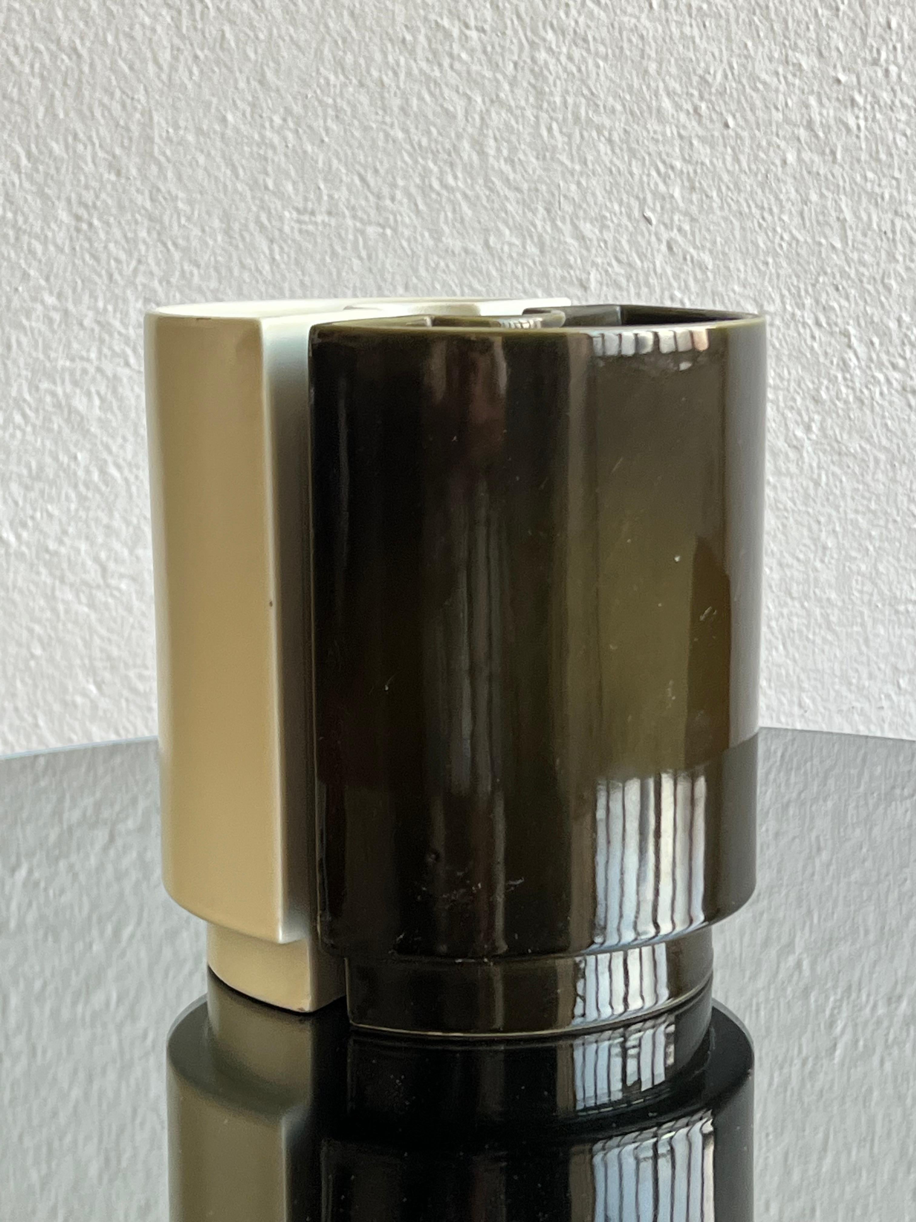 Keramik-Doppelvase, Cansano Ceramiche hergestellt in Italien 1970er Jahre, Torino im Zustand „Gut“ im Angebot in Milano, IT