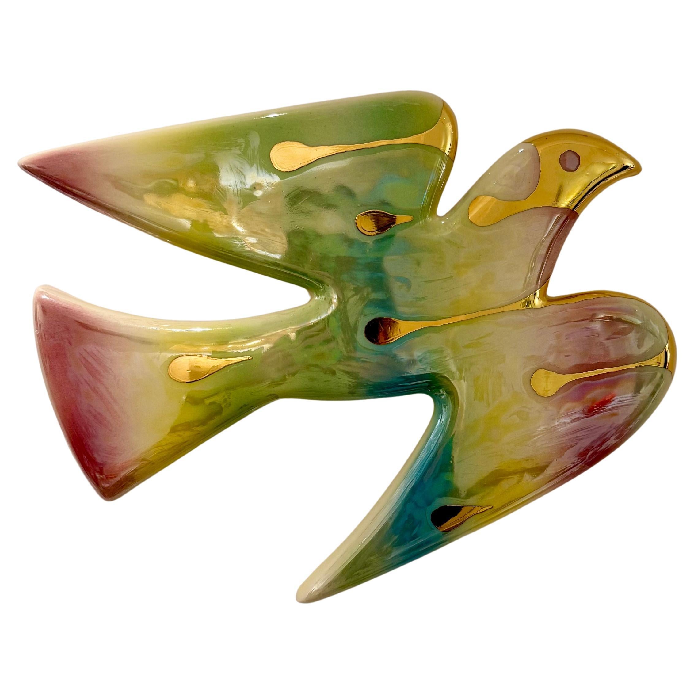Colomba in ceramica del ceramista francese François Lembo anni 
70