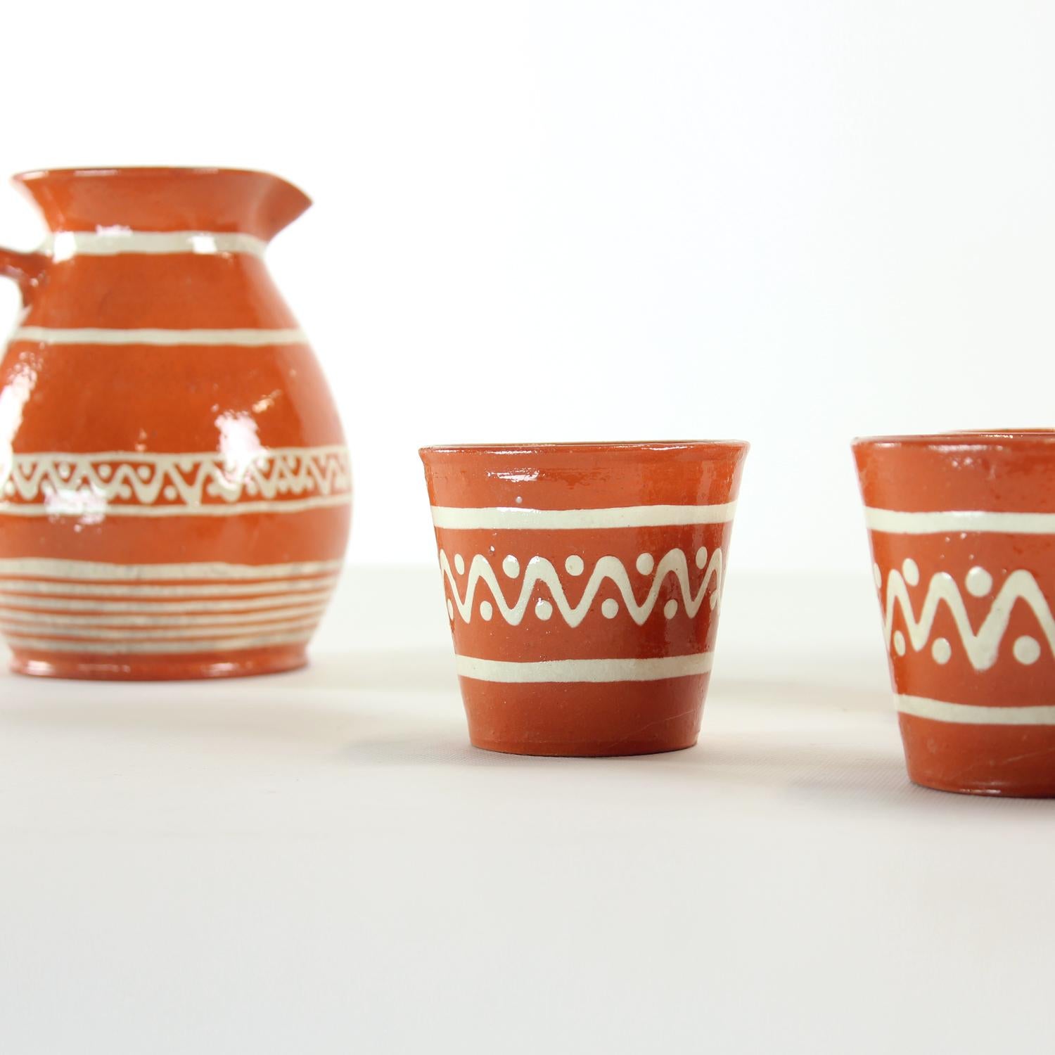 Set da bere in ceramica, Cecoslovacchia 1960 3