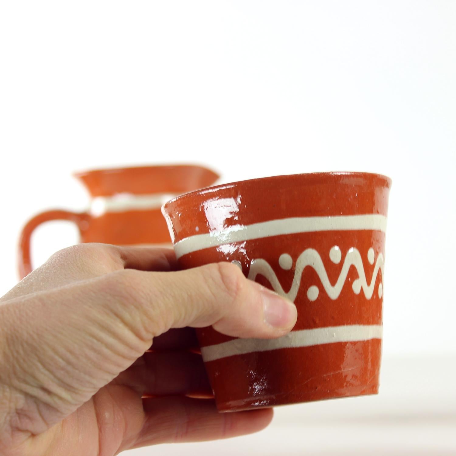 Set da bere in ceramica, Cecoslovacchia 1960 In condizioni ottime a Zohor, SK