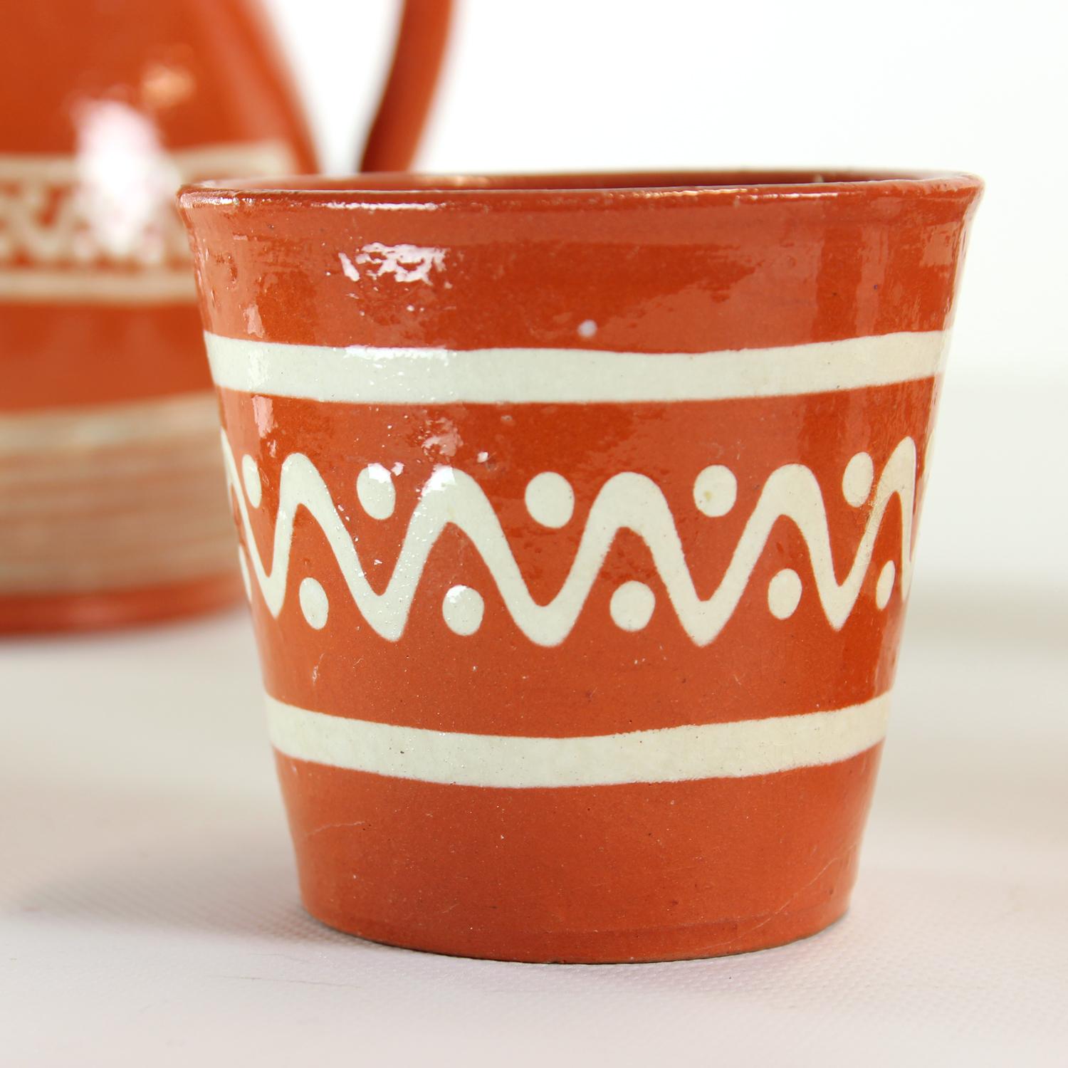 Set da bere in ceramica, Cecoslovacchia 1960 1